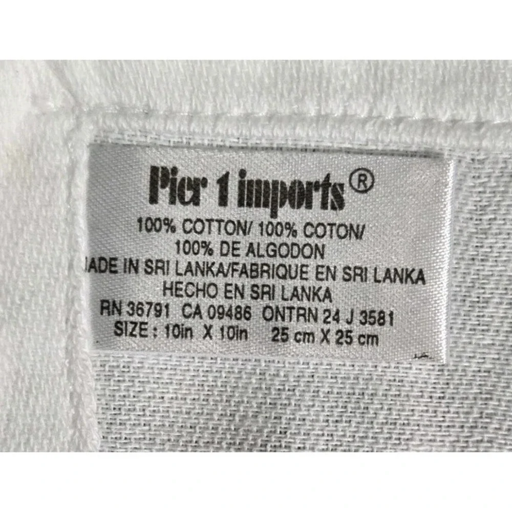 White Cocktail Napkins Set Of Six By Pier‎ 1 - Beach Umbrella Pattern 10